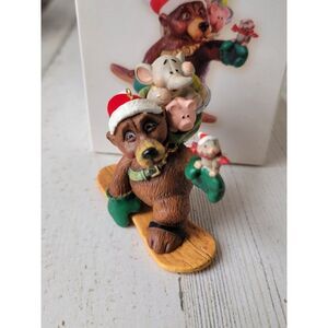 Hallmark up for fun Nick and Christopher 2008 ornament Xmas snowboard